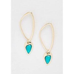 ModCloth Shining Waters Drop Earrings Gold Metal / NS
